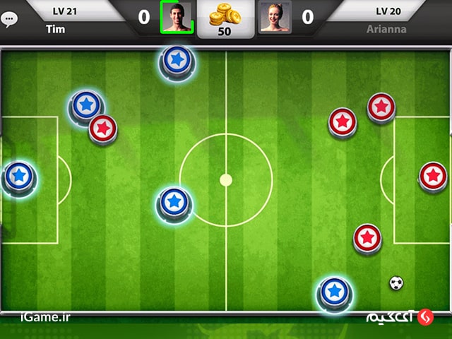 محیط بازی soccer stars