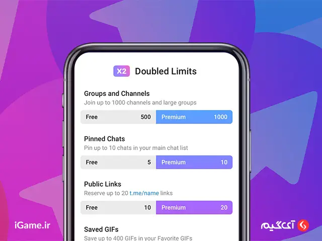 تفاوت تلگرام پرمیوم و اشتراک رایگان تلگرام